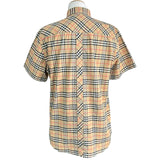 バーバリーロンドン BURBERRY LONDON チェック柄ショートスリーブコットンシャツ 9017297 ベージュ コットン メンズ 半袖シャツ