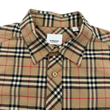 バーバリーロンドン BURBERRY LONDON チェック柄ショートスリーブコットンシャツ 9017297 ベージュ コットン メンズ 半袖シャツ