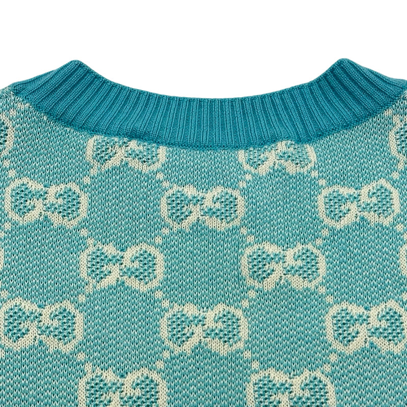 グッチ GUCCI GG総柄ショートスリーブ ニットトップス 629456 ブルー