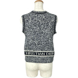 クリスチャン・ディオール Christian Dior シグネチャーロゴカシミヤ混ニットベスト 054T01AM303 グレー ウール レディース ベスト