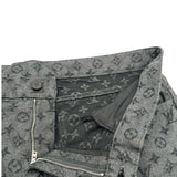 ルイ・ヴィトン LOUIS VUITTON ×NBA モノグラム総柄デニムパンツ HKD05W ブラック コットン メンズ デニムパンツ