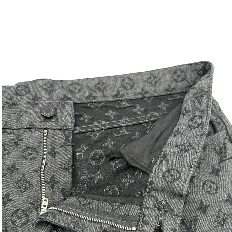 ルイ・ヴィトン LOUIS VUITTON ×NBA モノグラム総柄デニムパンツ