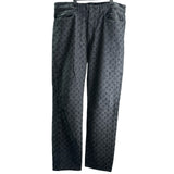 ルイ・ヴィトン LOUIS VUITTON ×NBA モノグラム総柄デニムパンツ HKD05W ブラック コットン メンズ デニムパンツ