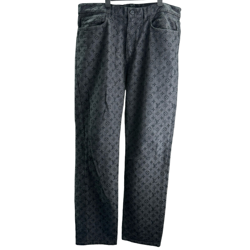 ルイ・ヴィトン LOUIS VUITTON ×NBA モノグラム総柄デニムパンツ