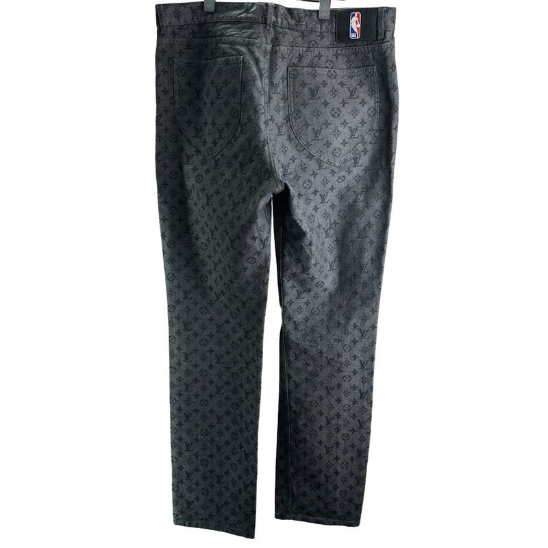 ルイ・ヴィトン LOUIS VUITTON ×NBA モノグラム総柄デニムパンツ