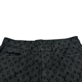 ルイ・ヴィトン LOUIS VUITTON ×NBA モノグラム総柄デニムパンツ HKD05W ブラック コットン メンズ デニムパンツ