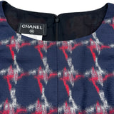 シャネル CHANEL ツイード切替ノースリーブワンピース P34070 ブラック ウール レディース ワンピース