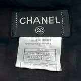 シャネル CHANEL ツイード切替ノースリーブワンピース P34070 ブラック ウール レディース ワンピース
