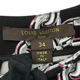 ルイ・ヴィトン LOUIS VUITTON チェーン柄ノースリーブワンピース F9DR52 ブラック レーヨン レディース ワンピース