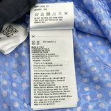 ミュウミュウ miu miu ビジュー装飾ベルテッド ドット柄ワンピース MF3895 ブルー シルク レディース ワンピース