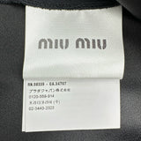 ミュウミュウ miu miu パールモチーフノースリーブワンピース MF2324 ネイビー アセテート レディース ワンピース