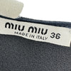 ミュウミュウ miu miu パールモチーフノースリーブワンピース MF2324 ネイビー アセテート レディース ワンピース