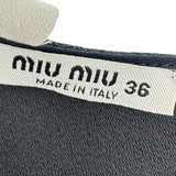 ミュウミュウ miu miu パールモチーフノースリーブワンピース MF2324 ネイビー アセテート レディース ワンピース
