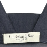 クリスチャン・ディオール Christian Dior マルチジップノースリーブワンピース 4A12066331 ネイビー ウール レディース ワンピース