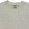 フェンディ FENDI FF総柄ショートスリープニットワンピース FZDB77 ホワイト コットン レディース ワンピース