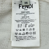 フェンディ FENDI FF総柄ショートスリープニットワンピース FZDB77 ホワイト コットン レディース ワンピース