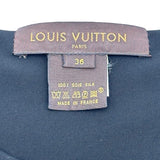 ルイ・ヴィトン LOUIS VUITTON 総柄シルクノースリーブワンピース ブラック シルク レディース ワンピース