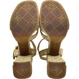 ルイ・ヴィトン LOUIS VUITTON マヤライン ヒールサンダル ベージュ レディース サンダル