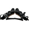 プラダ PRADA メッシュレザーヒールサンダル 1AH0ED ブラック レザー レディース サンダル