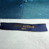ルイ・ヴィトン LOUIS VUITTON 3Dモノグラム総柄プルオーバーパーカー HNY41W ブルー コットン メンズ パーカー