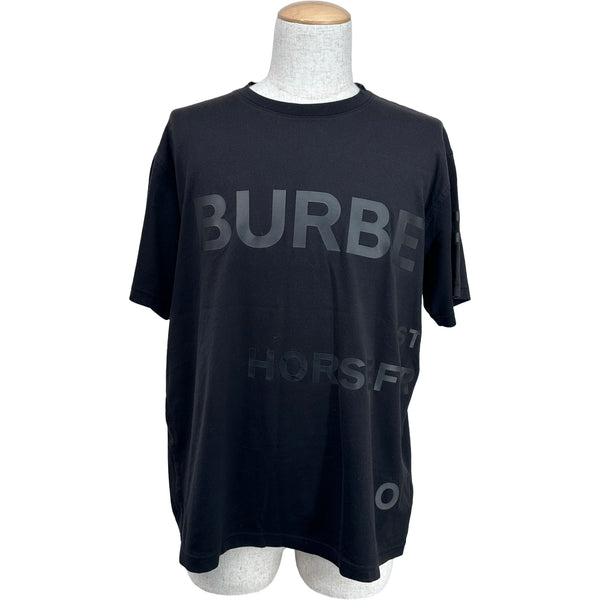 美品　XLサイズ　バーバリー　Tシャツ　ホースフェリー　ブラック バーバリー BURBERRY ホースフェリープリント半袖Tシャツ 8032299