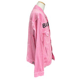バレンシアガ BALENCIAGA フロントロゴデニムジャケット 594386 ピンク デニム メンズ デニムジャケット