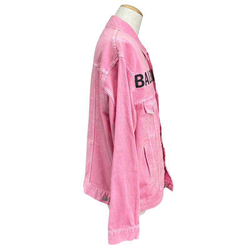 バレンシアガ BALENCIAGA フロントロゴデニムジャケット 594386 ピンク