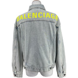 バレンシアガ BALENCIAGA バックロゴデニムジャケット 557388 ブルー コットン メンズ デニムジャケット