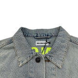 バレンシアガ BALENCIAGA バックロゴデニムジャケット 557388 ブルー コットン メンズ デニムジャケット