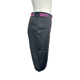 グッチ GUCCI ウエストロゴバイカーショートパンツ 688421 ブラック コットン レディース ショートパンツ
