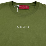グッチ GUCCI フロントロゴ半袖Tシャツ 788093 カーキ コットン メンズ 半袖Ｔシャツ