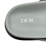 クリスチャン・ディオール Christian Dior AQUA CDダイヤモンドサンダル グレー レザー メンズ サンダル
