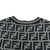 フェンディ FENDI FF総柄ニットワンピース FZD753 グレー レーヨン レディース ワンピース