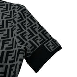 フェンディ FENDI FF総柄ニットワンピース FZD753 グレー レーヨン レディース ワンピース