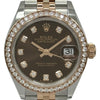 ロレックス ROLEX デイトジャスト28 279381RBR チョコレートブラウン ピンクゴールド/ステンレススチール 自動巻き レディース 腕時計