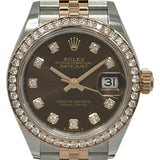ロレックス ROLEX デイトジャスト28 279381RBR チョコレートブラウン ピンクゴールド/ステンレススチール 自動巻き レディース 腕時計