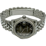 ロレックス ROLEX デイトジャスト31 178384 ブラウン ホワイトゴールド/ステンレススチール 自動巻き レディース 腕時計