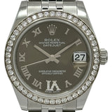 ロレックス ROLEX デイトジャスト31 178384 ブラウン ホワイトゴールド/ステンレススチール 自動巻き レディース 腕時計