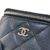シャネル CHANEL クラシック スモール ヴァニティバッグ AP1340 ブラック ゴールド金具 キャビアスキン レディース ショルダーバッグ