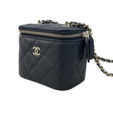 シャネル CHANEL クラシック スモール ヴァニティバッグ AP1340 ブラック ゴールド金具 キャビアスキン レディース ショルダーバッグ
