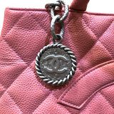 シャネル CHANEL 復刻トート A01804 ピンク シルバー金具 キャビア レディース ハンドバッグ