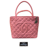 シャネル CHANEL 復刻トート A01804 ピンク シルバー金具 キャビア レディース ハンドバッグ