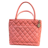シャネル CHANEL 復刻トート A01804 ピンク シルバー金具 キャビア レディース ハンドバッグ