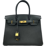 エルメス HERMES バーキン30 K刻印 ブラック ゴールド金具 トゴ レディース ハンドバッグ