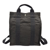 エルメス HERMES エールラインアドPM グレー ナイロンキャンバス メンズ リュック・デイパック