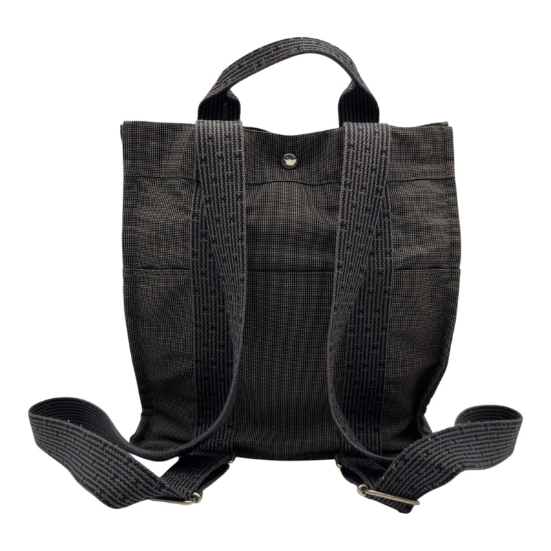 エルメス HERMES エールラインアドPM グレー ナイロンキャンバス