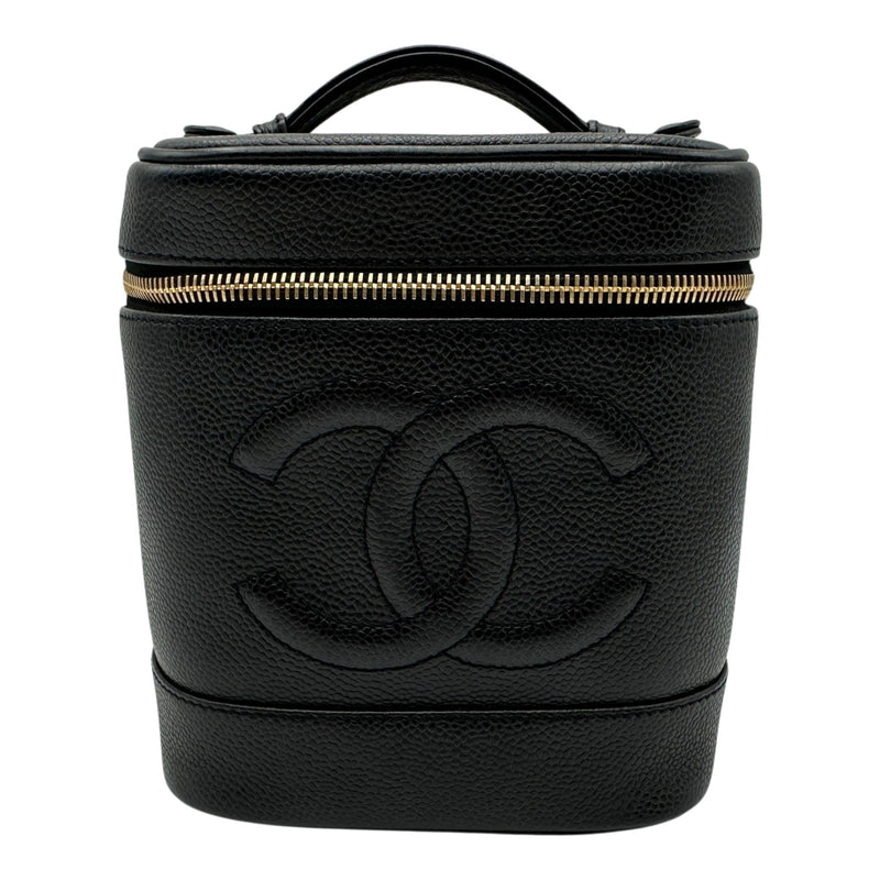 シャネル CHANEL ココマーク バニティケース A01998 6番台 ブラック