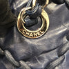 シャネル CHANEL ウルトラステッチチェーンハンドバッグ 8桁15番台 ネイビー シルバー金具 レザー レディース ハンドバッグ