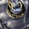 シャネル CHANEL ウルトラステッチチェーンハンドバッグ 8桁15番台 ネイビー シルバー金具 レザー レディース ハンドバッグ