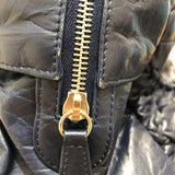 シャネル CHANEL ウルトラステッチチェーンハンドバッグ 8桁15番台 ネイビー シルバー金具 レザー レディース ハンドバッグ